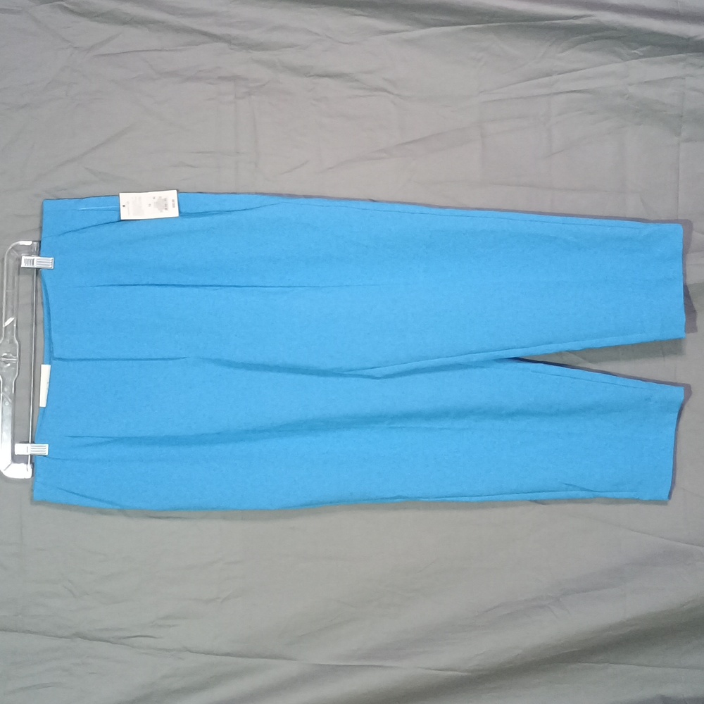 a new day Bright Blue Cropped Pleated Trousers